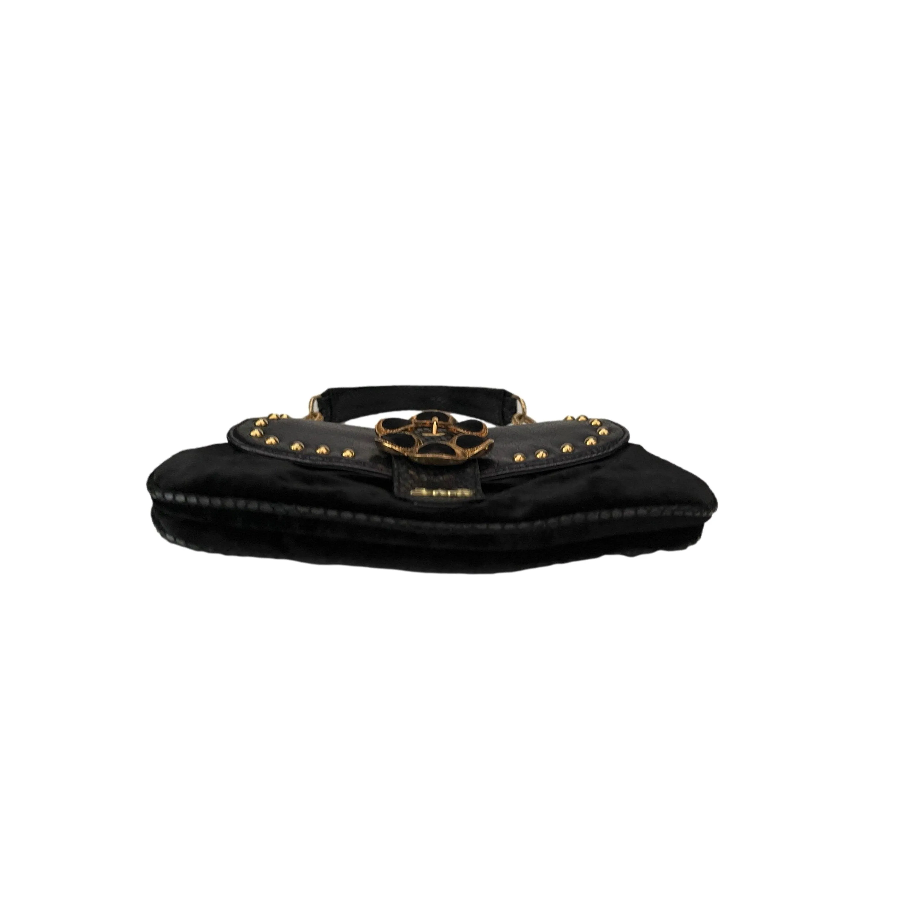 Dolce & Gabbana Black Suede Chain Mini Bag