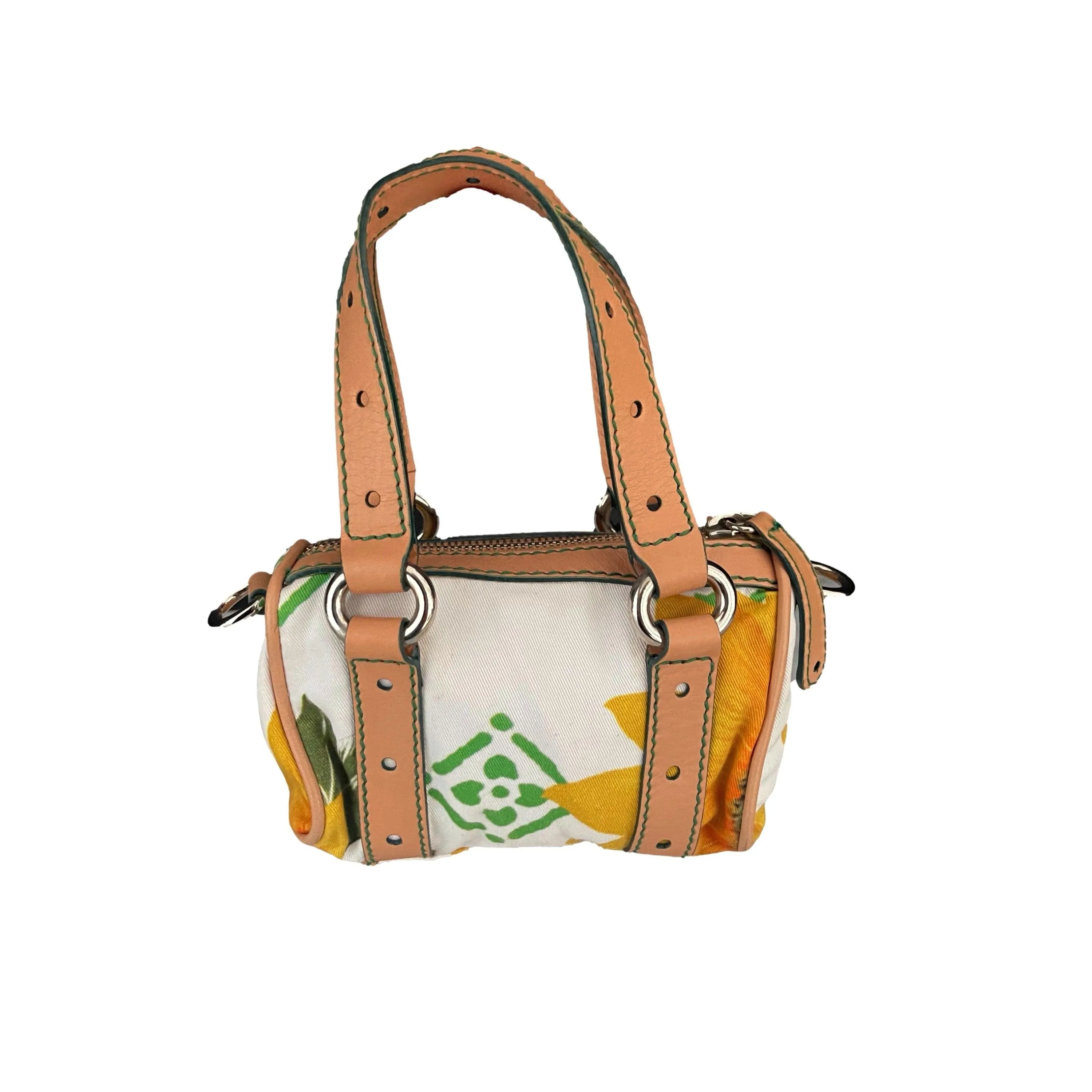 Dolce & Gabbana Sunflower Canvas Micro Bag