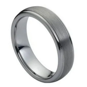 Domed Brushed Center High Polish Ridge Edge- 6mm