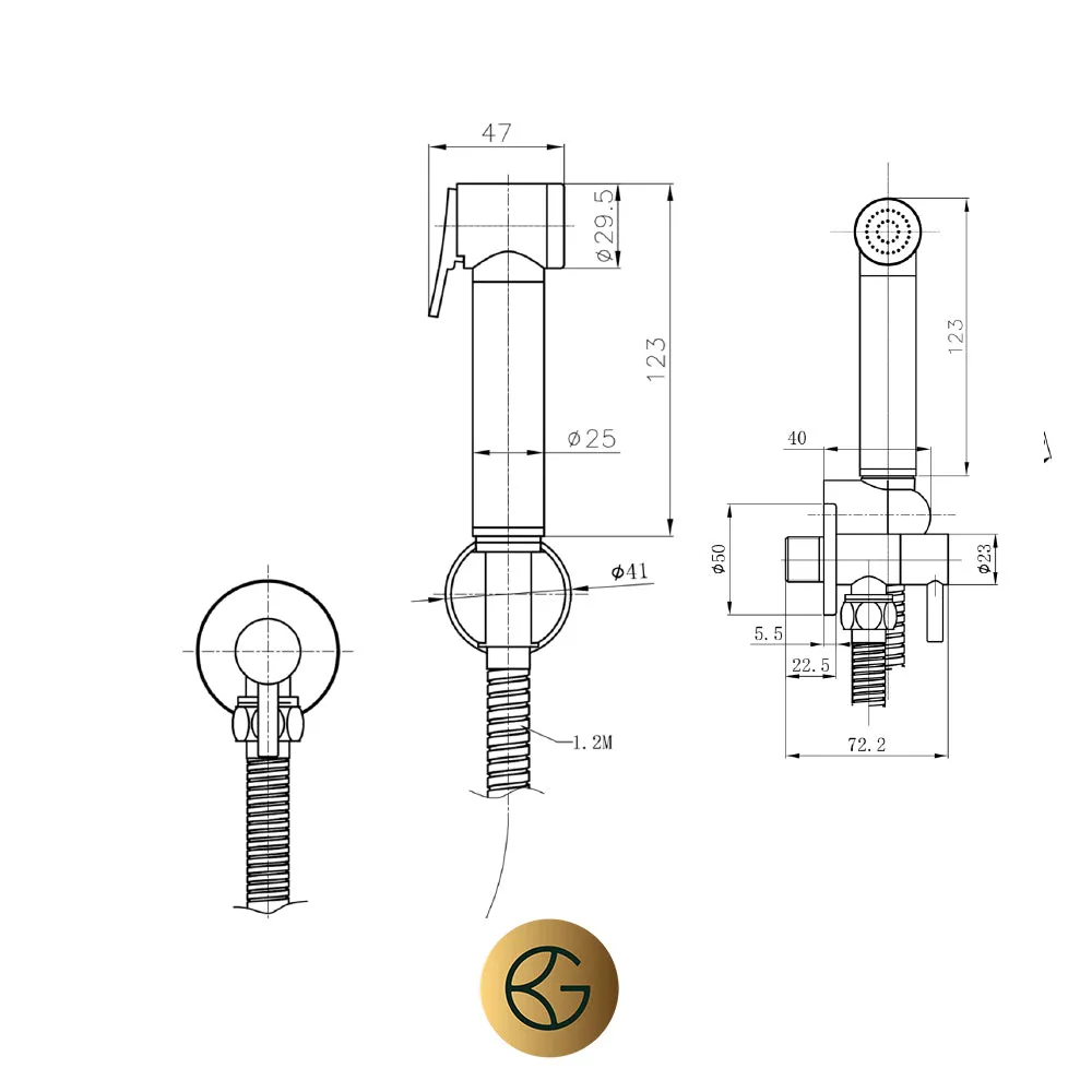 Douche Set with Angle Valve