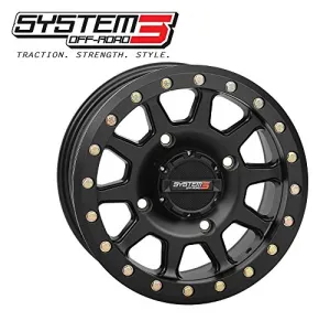 Dragonfire Racing 19-0081 SB-3 Beadlock Wheel - 14x10-5 5(0mm) - 4/137 - Matte Black