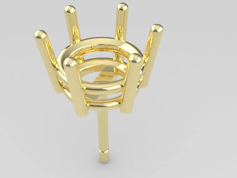 [E1004] 6-P Round Double Wire Earring