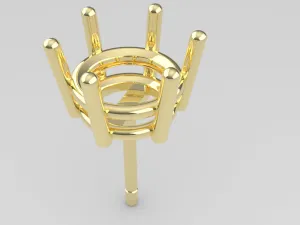 [E1004] 6-P Round Double Wire Earring