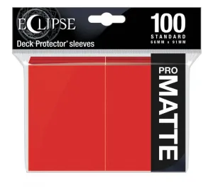 Eclipse Matte Standard Sleeves: Apple Red (100)