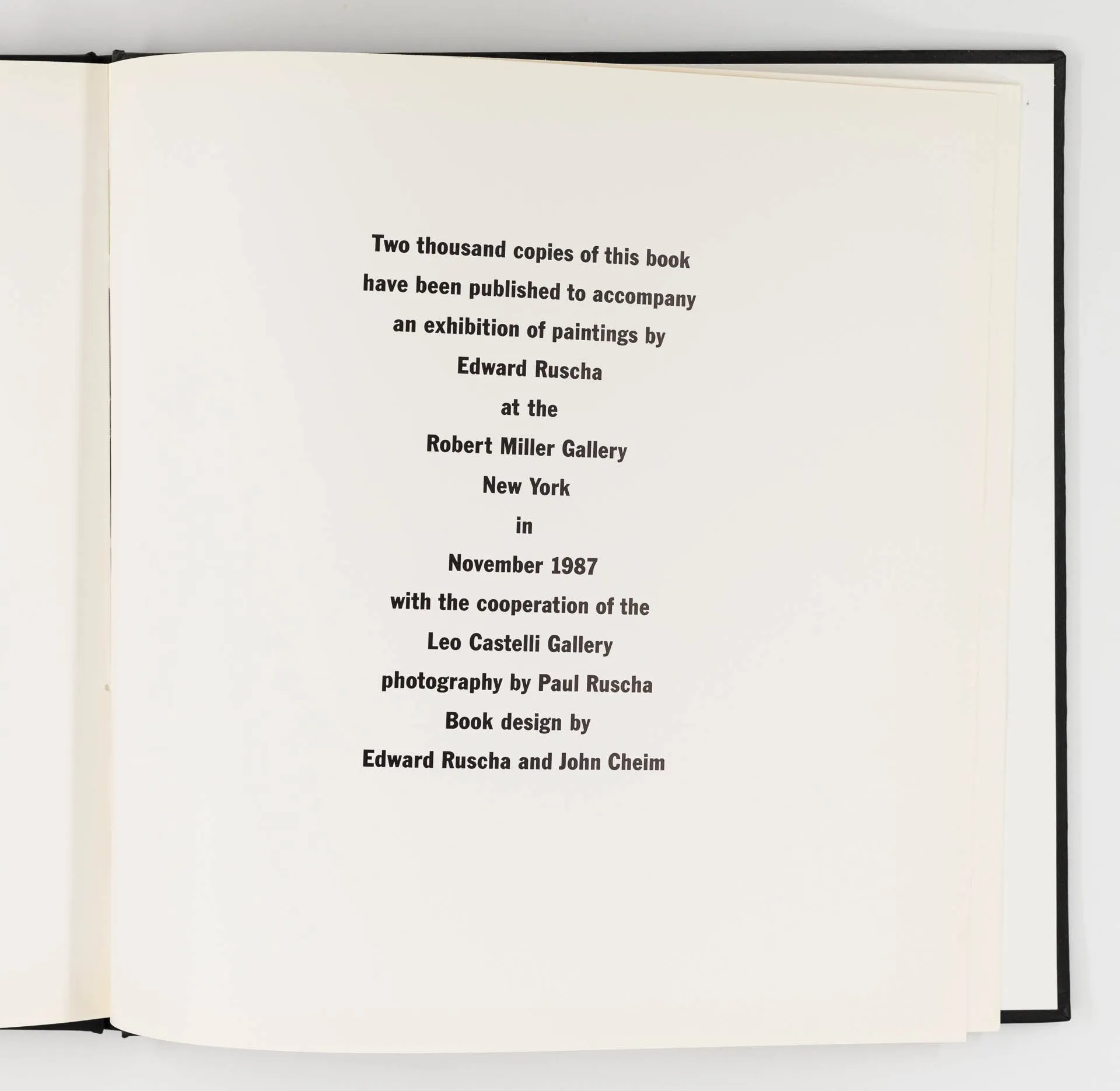 Ed Ruscha – Edward Ruscha [1st Ed.] Robert Miller Gallery/Leo Castelli Gallery