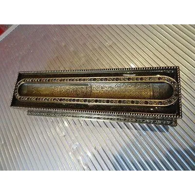 Edgar Berebi Great Expectations Brown Lacquered Pen Tray with Topaz Crystals