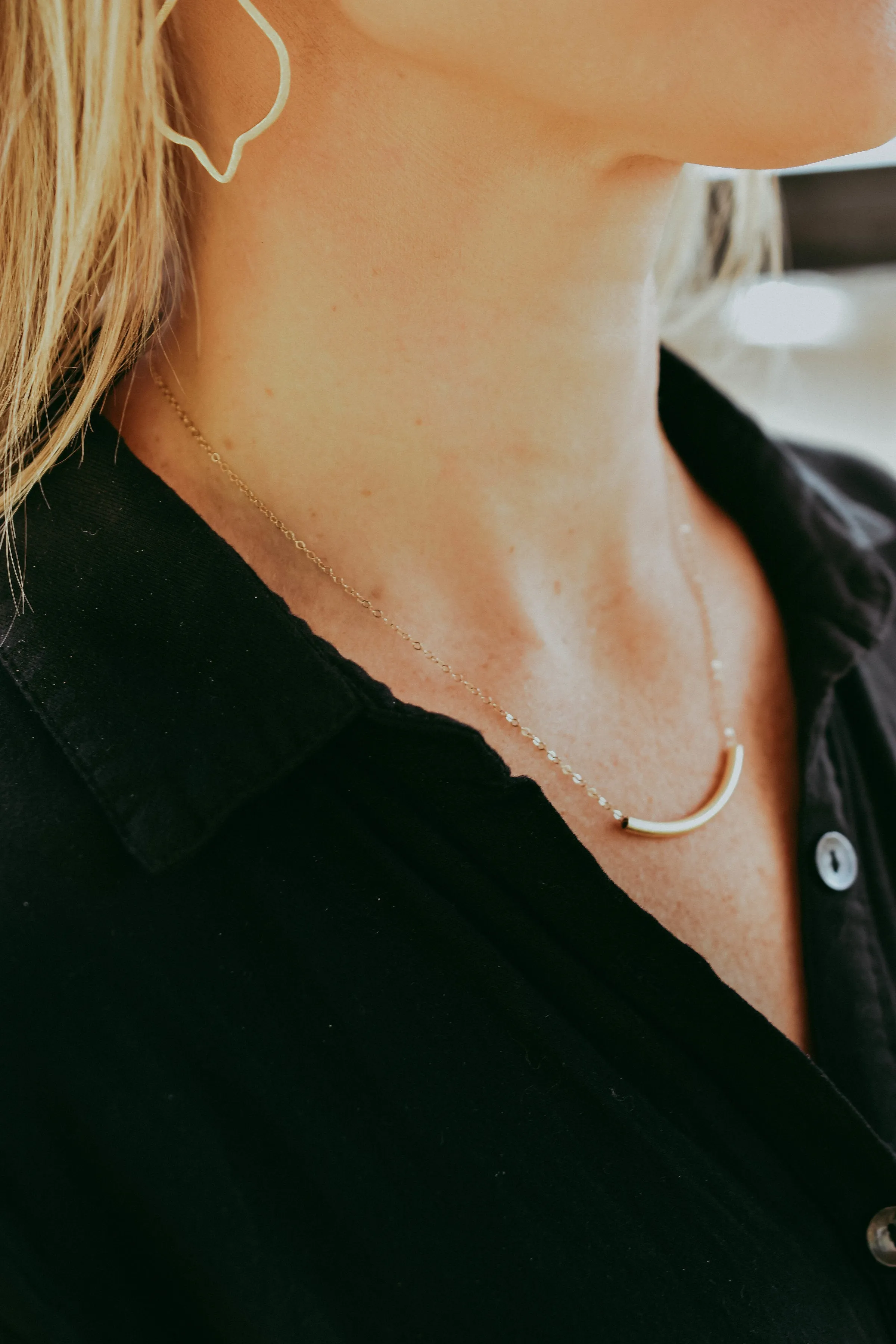 Eliza Brushed Ogee Drop Earrings