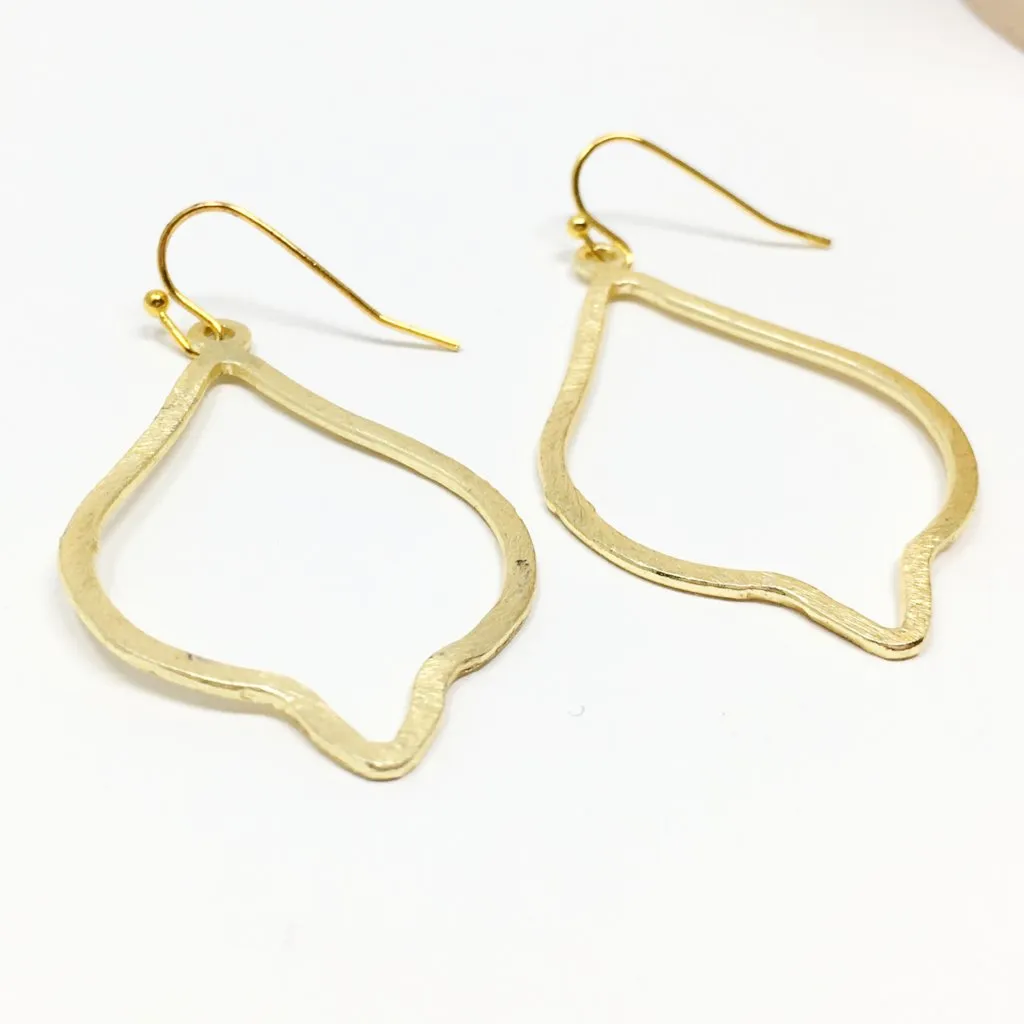 Eliza Brushed Ogee Drop Earrings