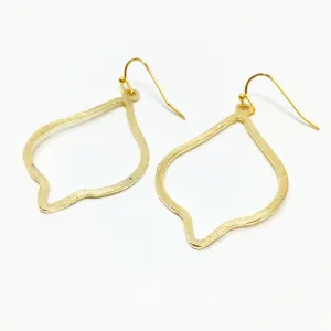 Eliza Brushed Ogee Drop Earrings