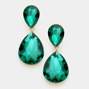 Emerald Teardrop Earrings | 518298