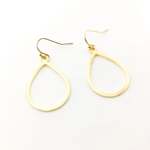 Emilia Brushed Open Drop Earrings