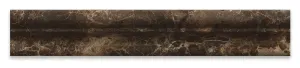 Emperador Dark Marble Polished 2 X 12 Crown Mercer Molding - Lot of 50 Pcs.