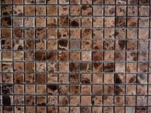Emperador Dark mosaic polished 5/8x5/8