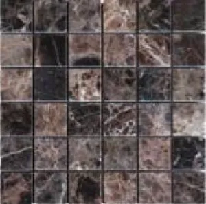 Emperador Dark Select Marble 2x2" Polished Mosaic