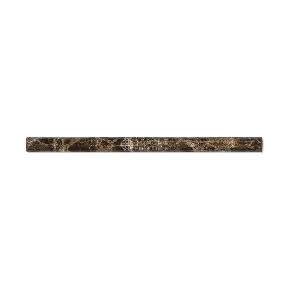 Emperador Dark Spanish Marble 3/4 X 12 Bullnose Liner, Polished