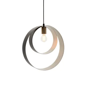 Endon 92880 Cal 1lt Pendant Brushed nickel plate & matt black 10W LED E27 (Required)