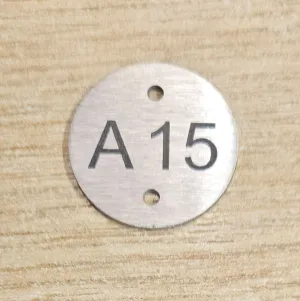 Engraved 30mm Brushed Stainless Steel Disc