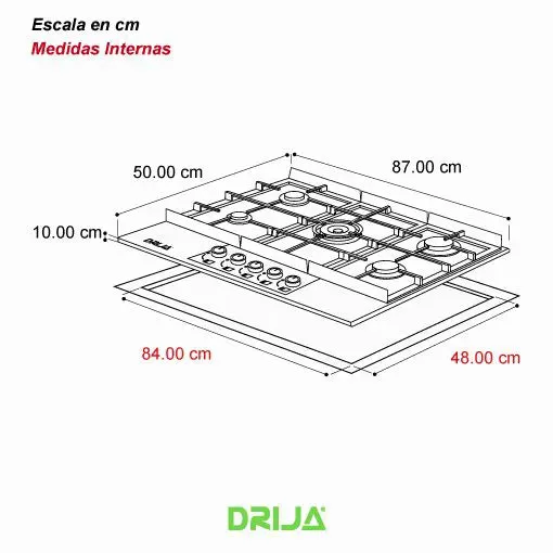 Estufa  a Gas Livorno 90 cm Professionale