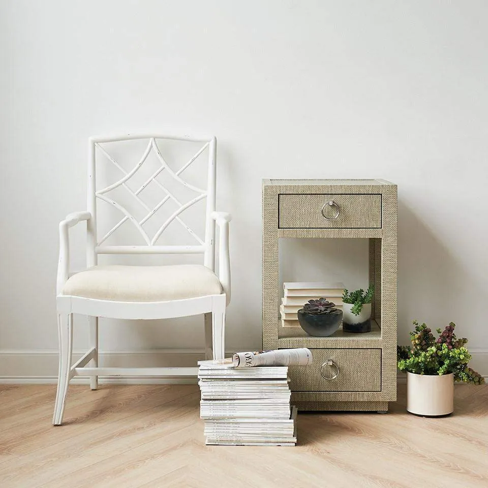 Evelyn Armchair / Distressed Eggshell White