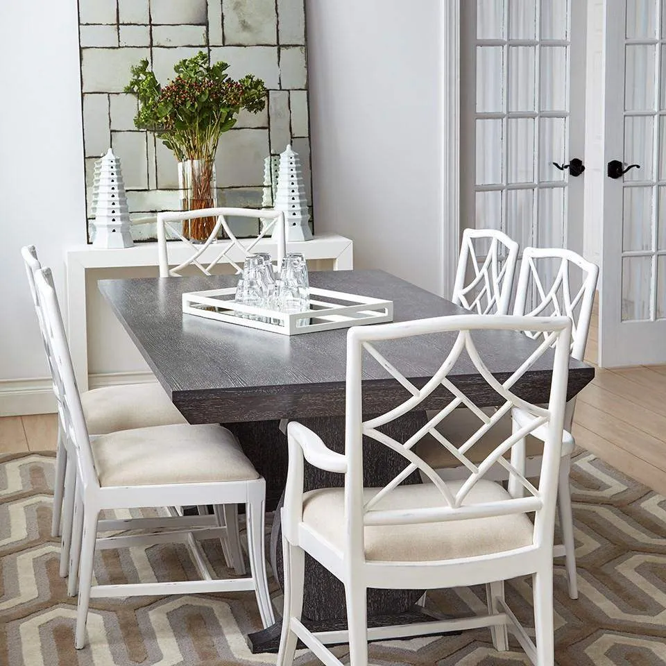 Evelyn Armchair / Distressed Eggshell White
