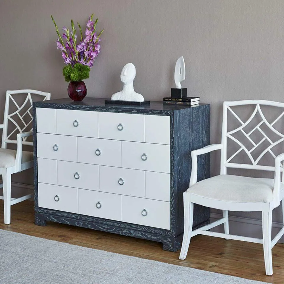 Evelyn Armchair / Distressed Eggshell White