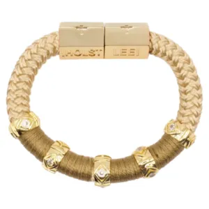 Evil Eye Colorblock Bracelet Tan