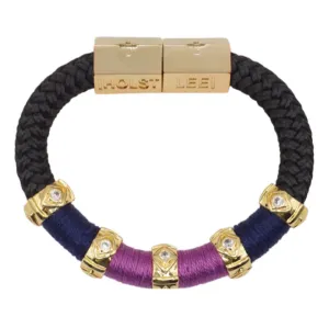 Evil Eye Colorblock Bracelet Violet and Navy