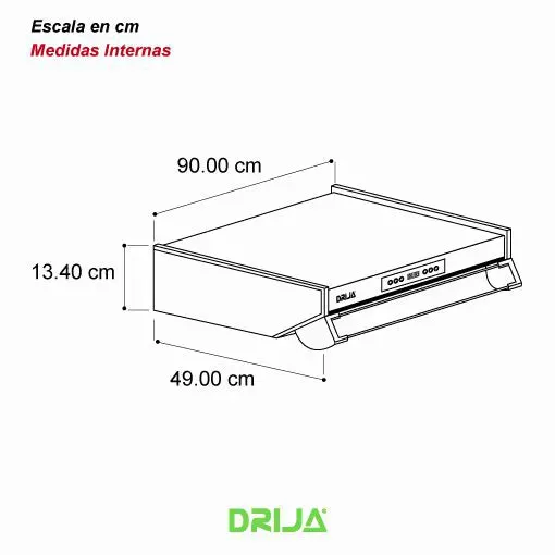 Extractor de Grasa Acero Slim Touch 90
