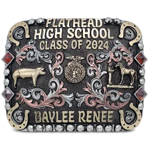 Faceted Success Custom Buckle