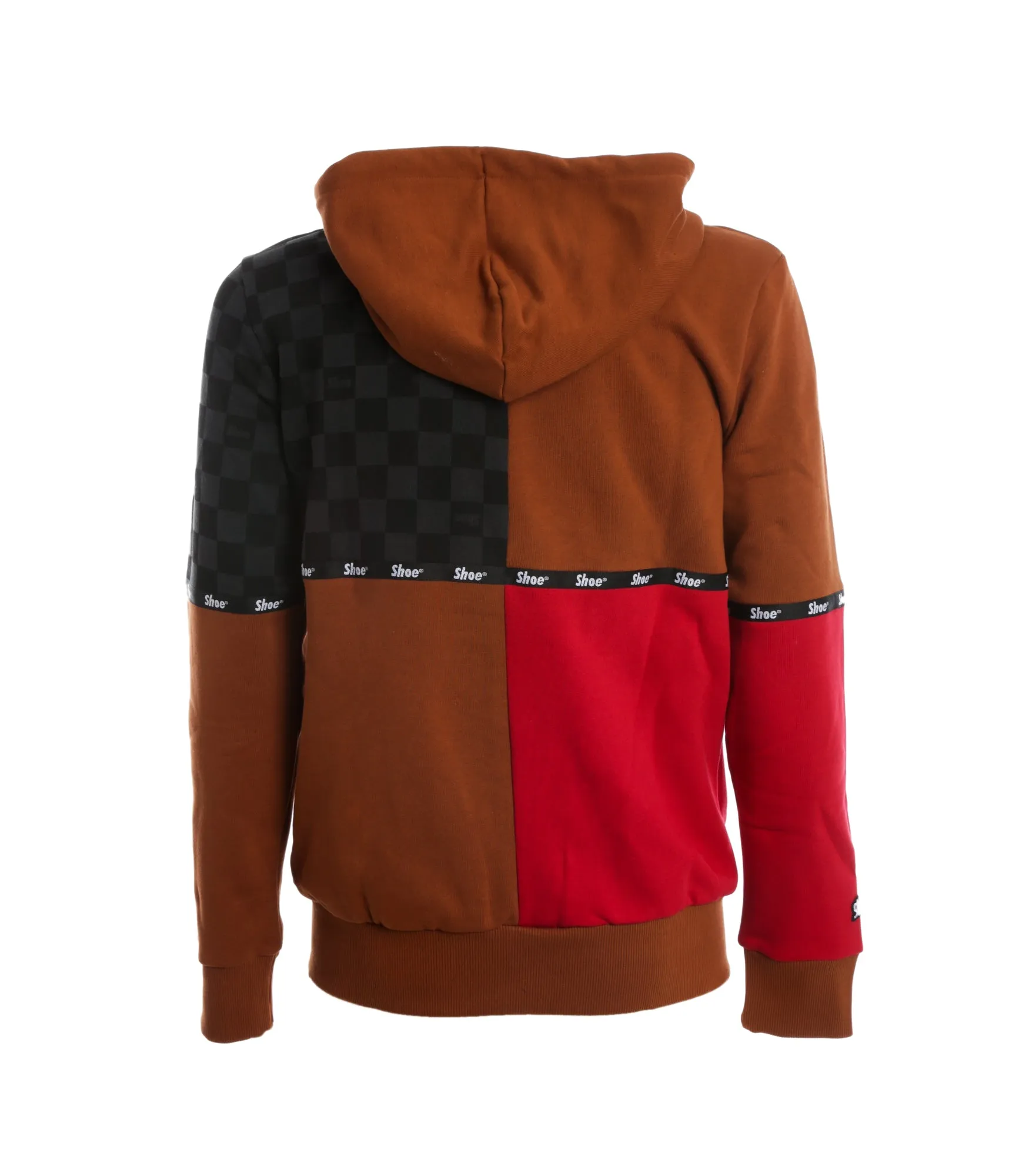 Felpa Cappuccio   Zip Colorblock Fet. Logo - Biscuit