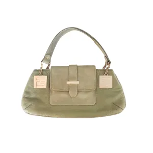 Fendi Green Mixed Media Shoulder Bag