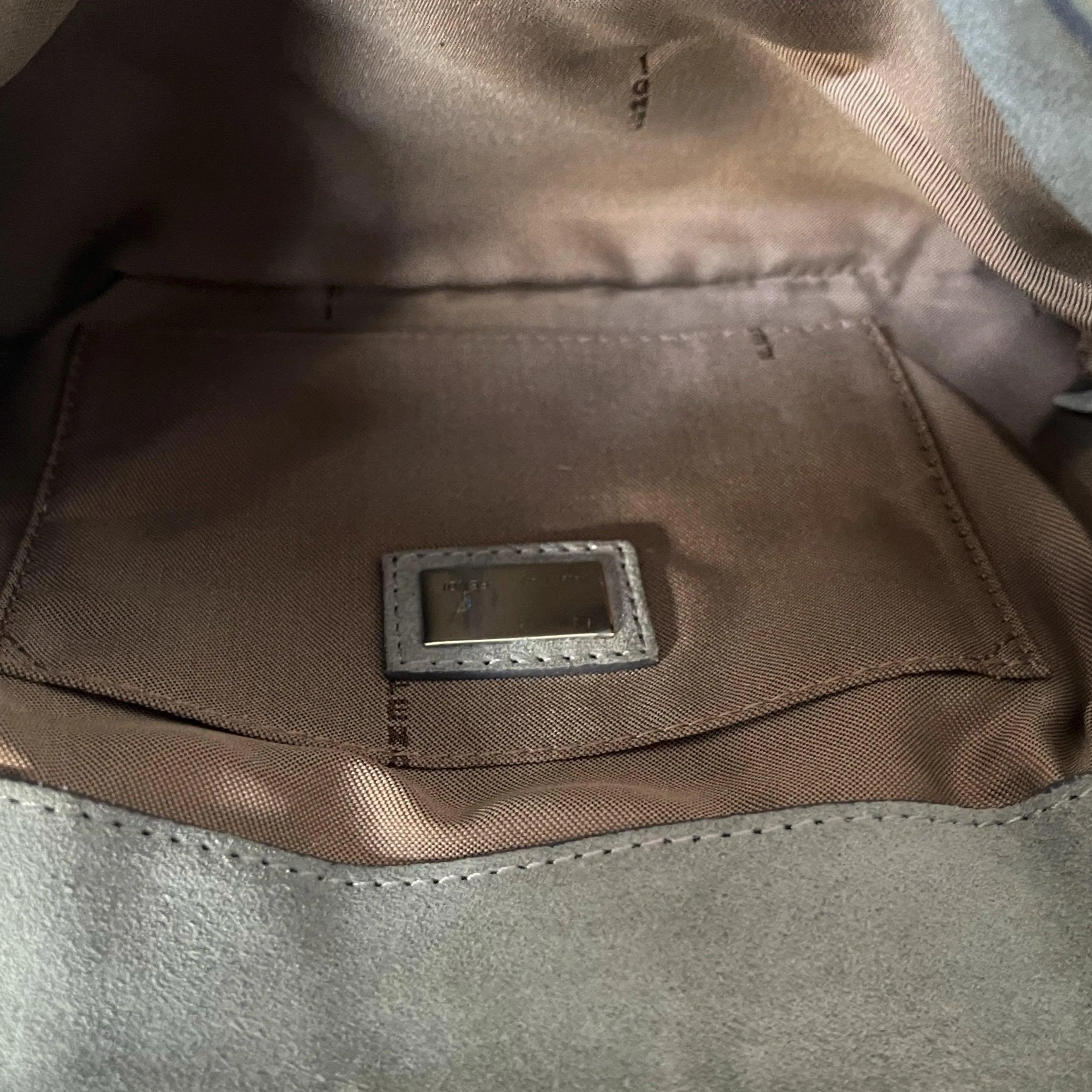 Fendi Green Mixed Media Shoulder Bag