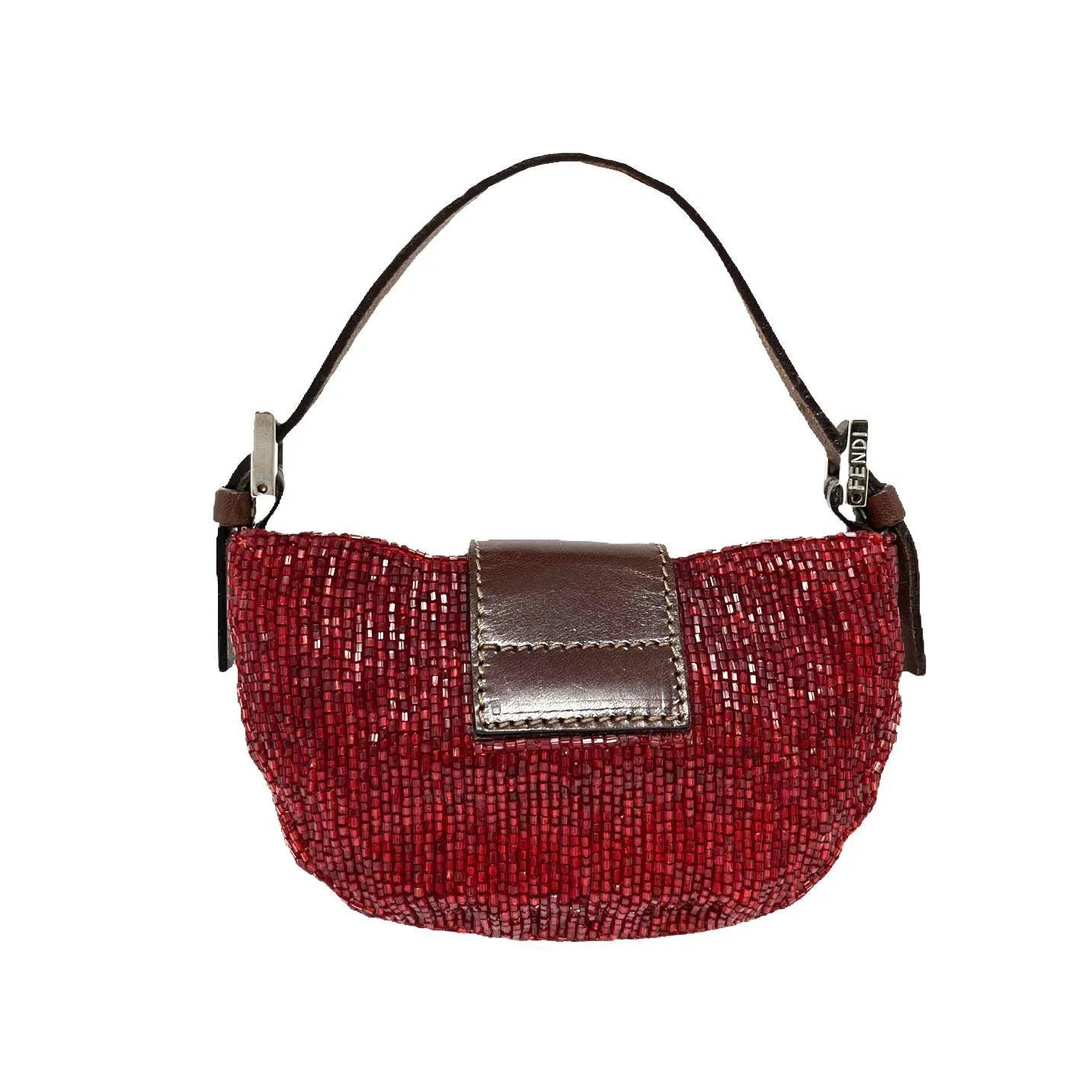 Fendi Red Beaded Croissant
