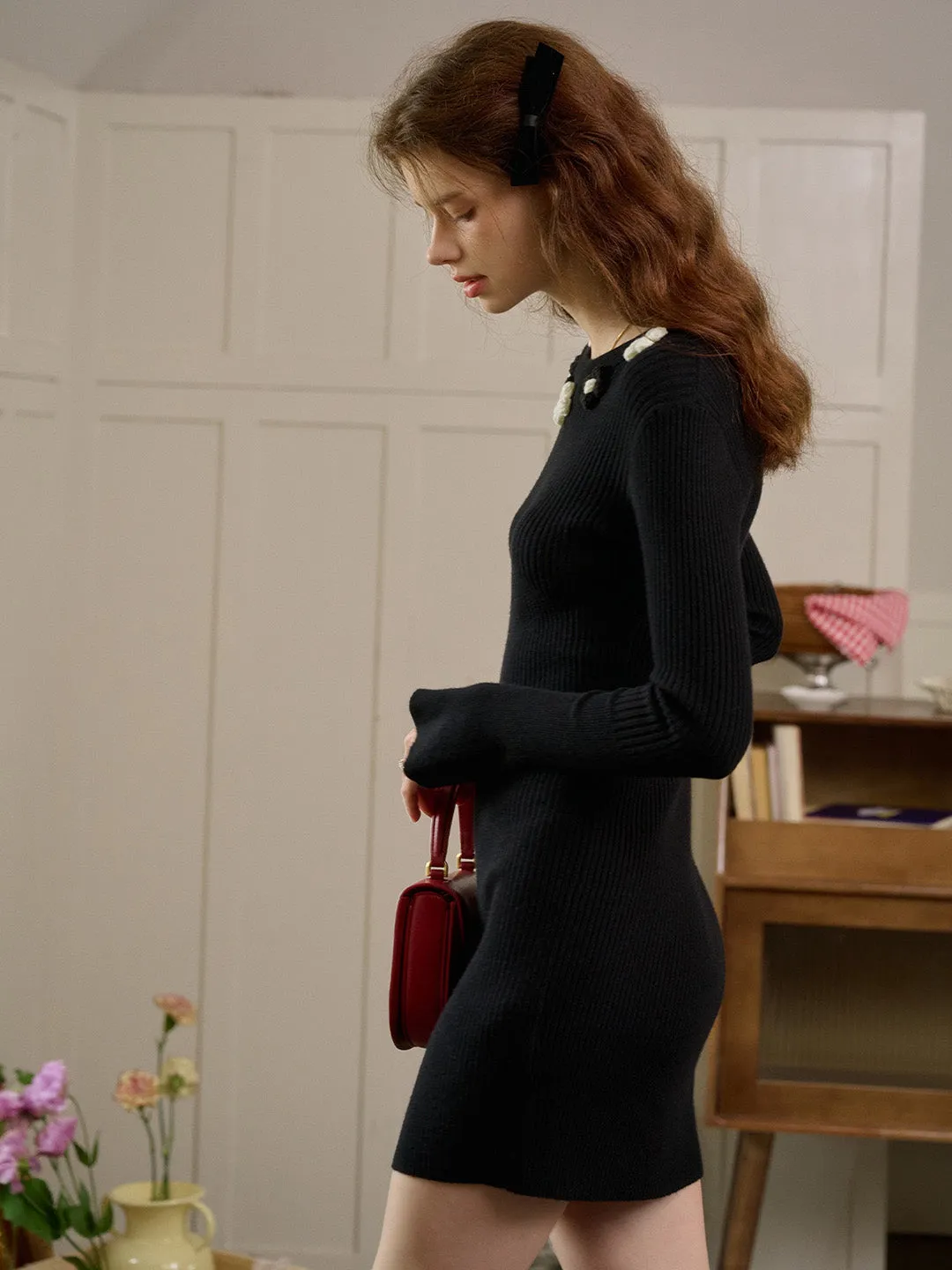 【Final Sale】Sierra 3D Floral Knit Dress