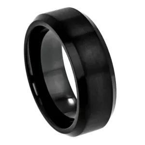 Flat High Polish Beveled Edge Brushed Center - 8mm