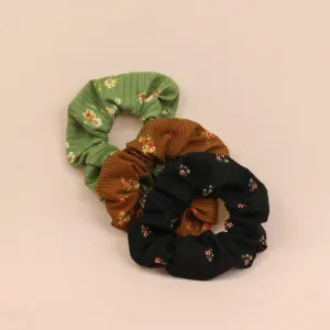 Floral Galore Textured Scrunchie Pack