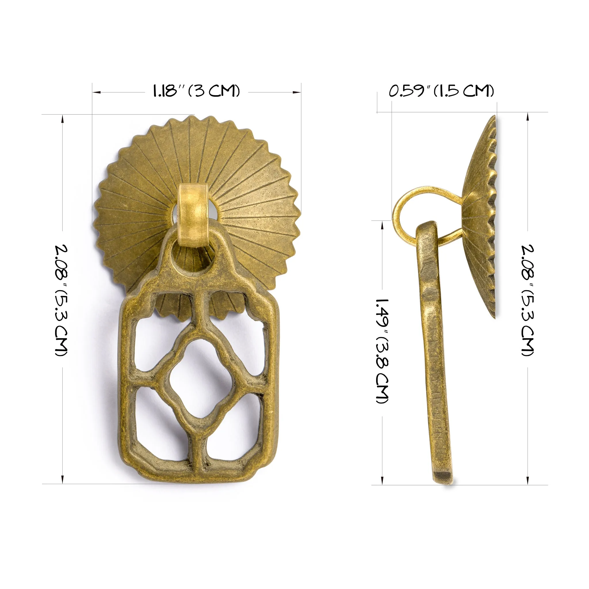 Flower Box Pulls 1.5" - Set of 2