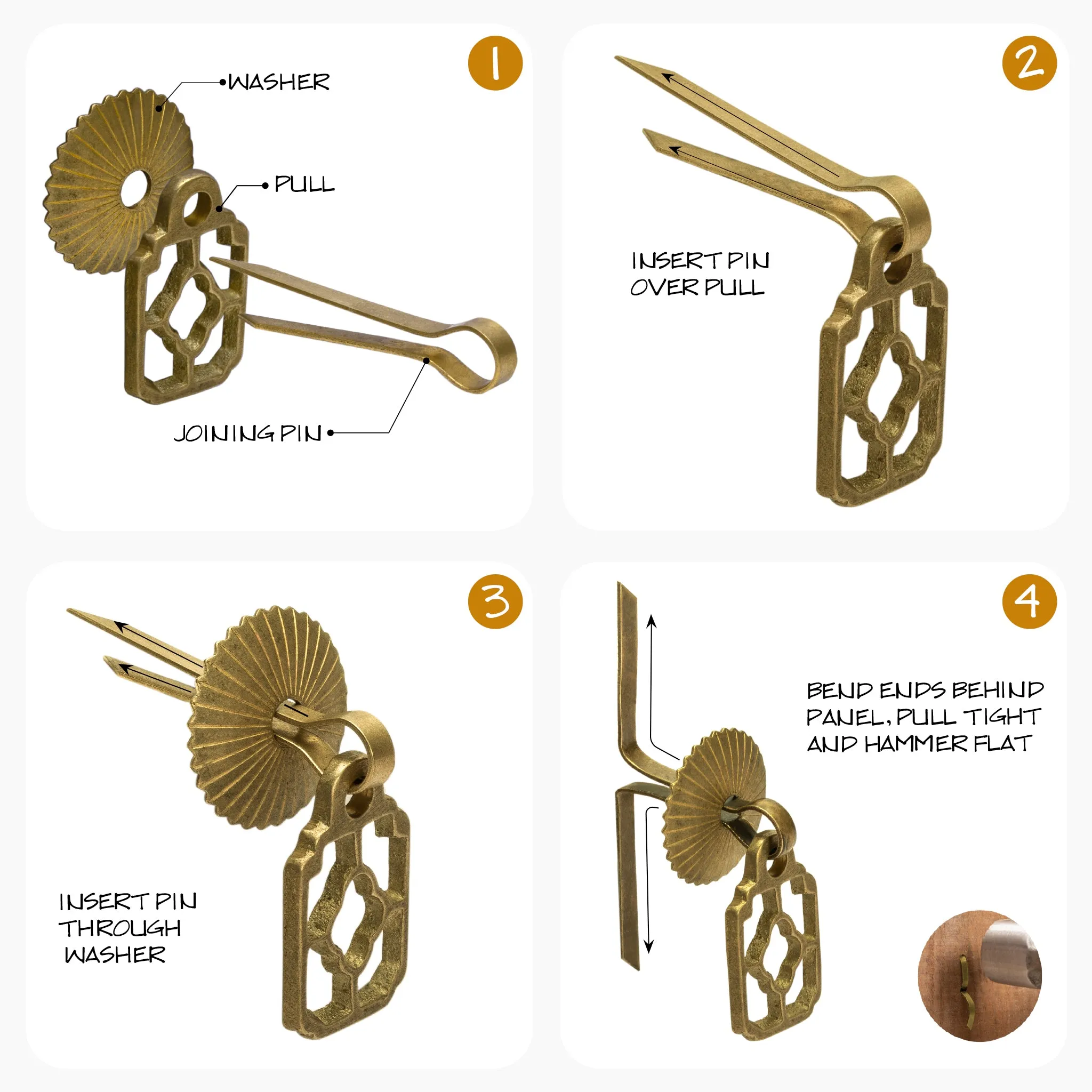 Flower Box Pulls 1.5" - Set of 2