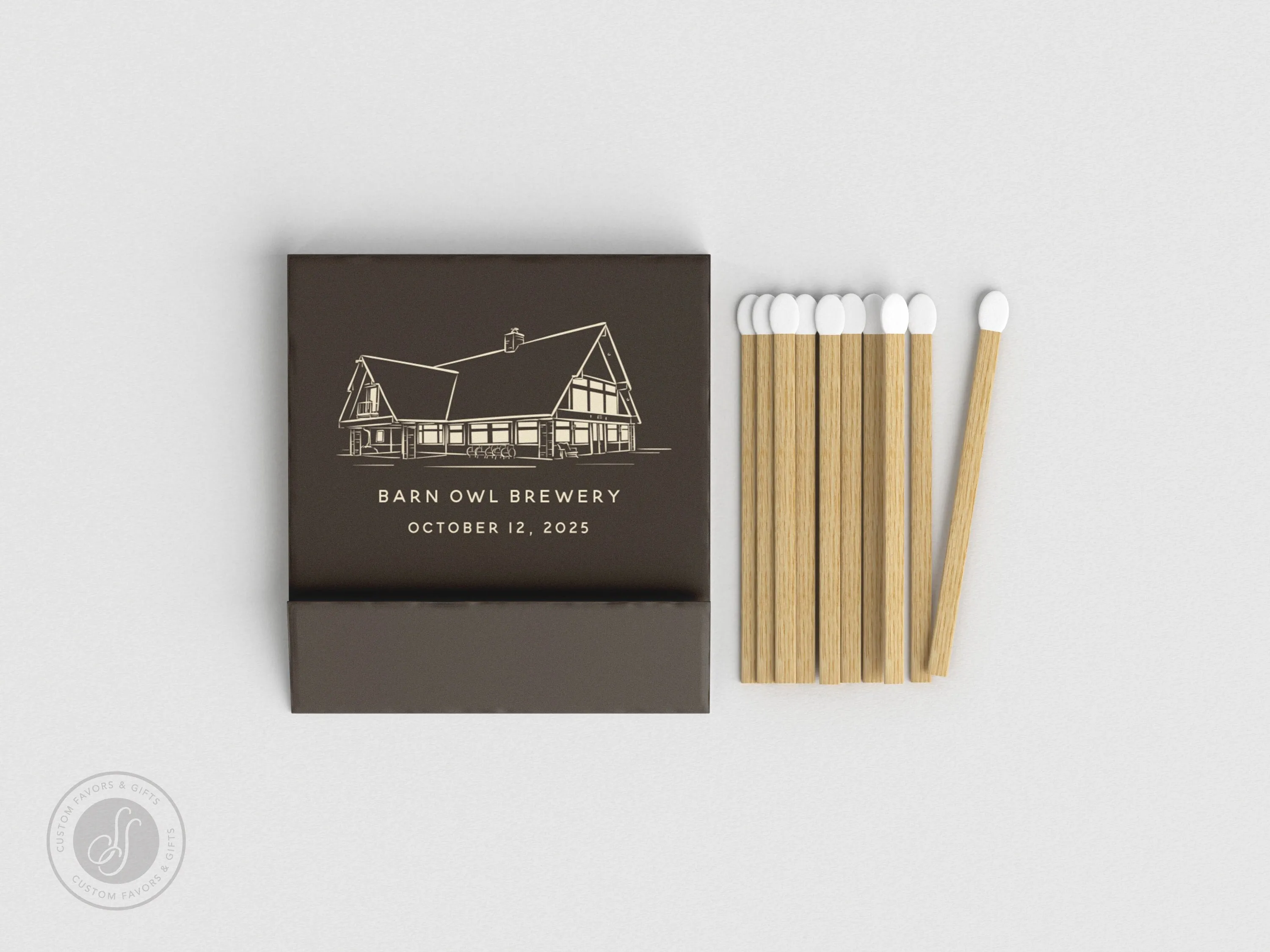 Foiled Wedding Matchbooks #15 - Custom Venue Wedding Matches, Match Book, Wedding Match Favors, Match Books, Candle Matches, Party Matches