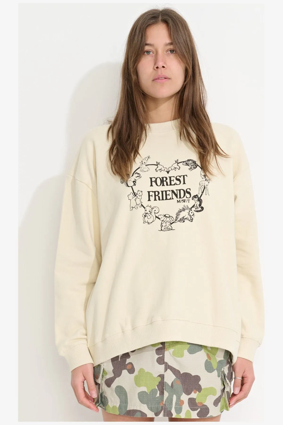 FOREST FRIENDS OS CREW - CREAM