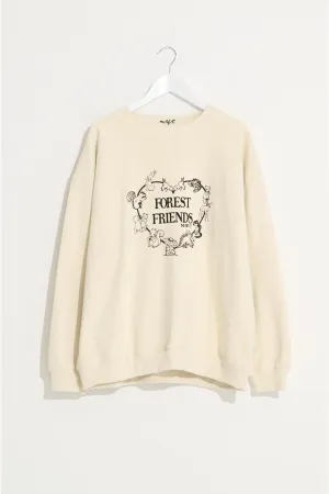 FOREST FRIENDS OS CREW - CREAM