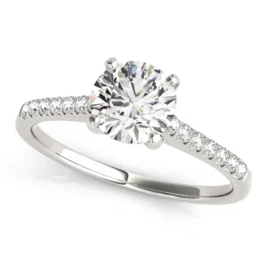 Fourteen Round Diamond Single Row Engagement Mounting