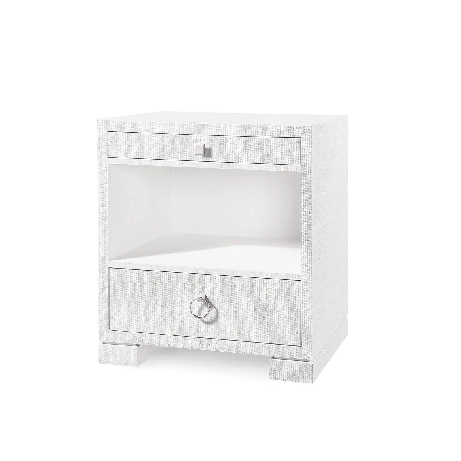 Frances 2-Drawer Side Table / Chiffon White