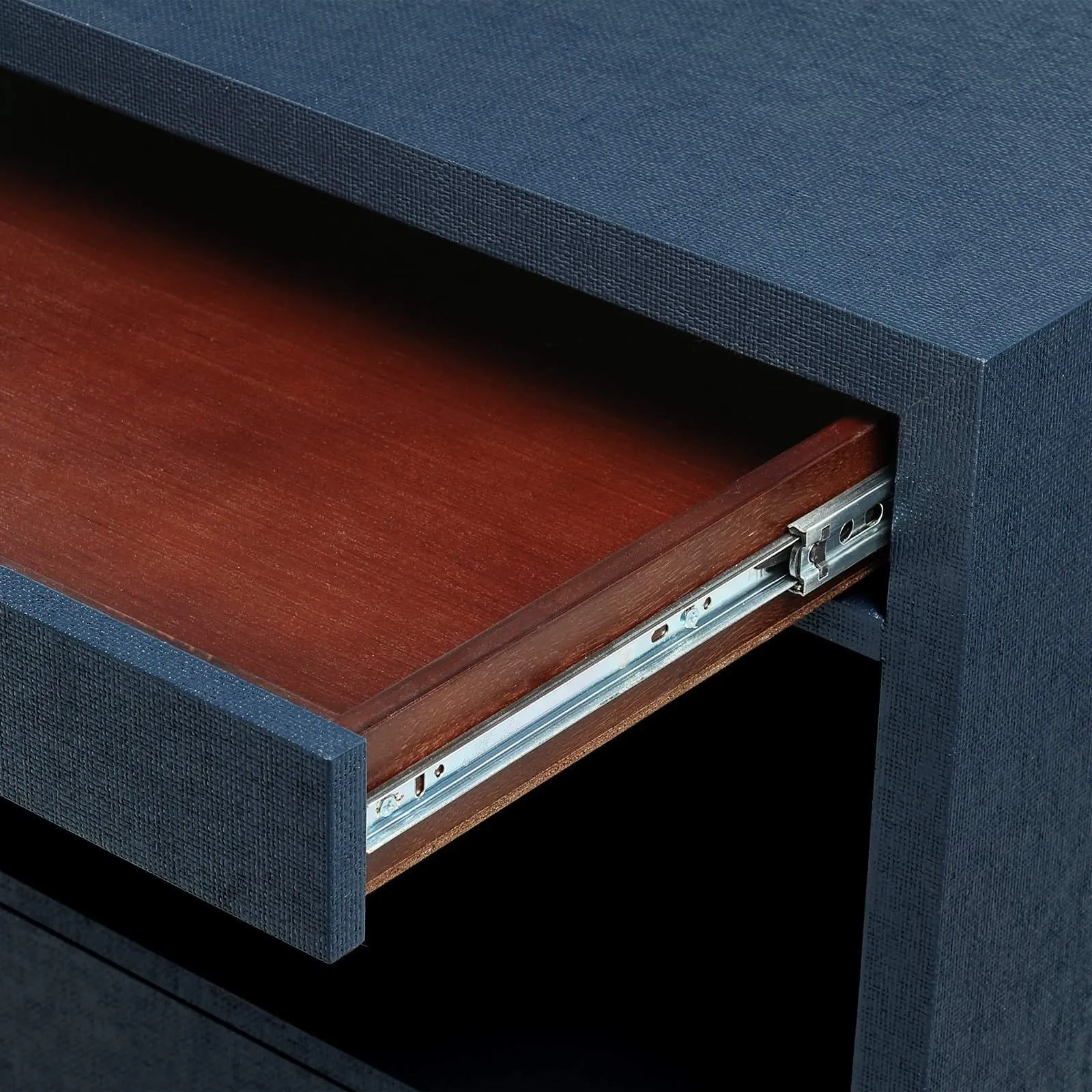 Frances 2-Drawer Side Table / Deep Navy