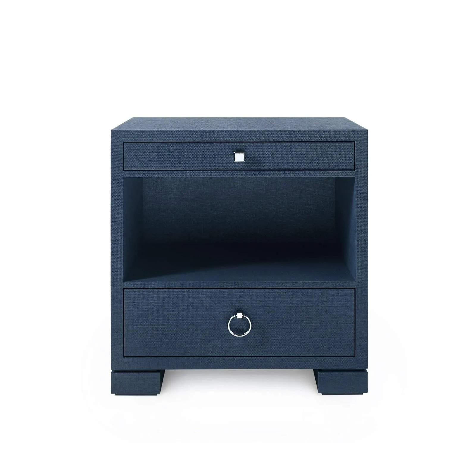 Frances 2-Drawer Side Table / Deep Navy