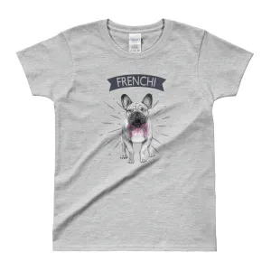 French Bulldog T Shirt Grey Dog Lover T Shirt Cute Bulldog T Shirt for Women