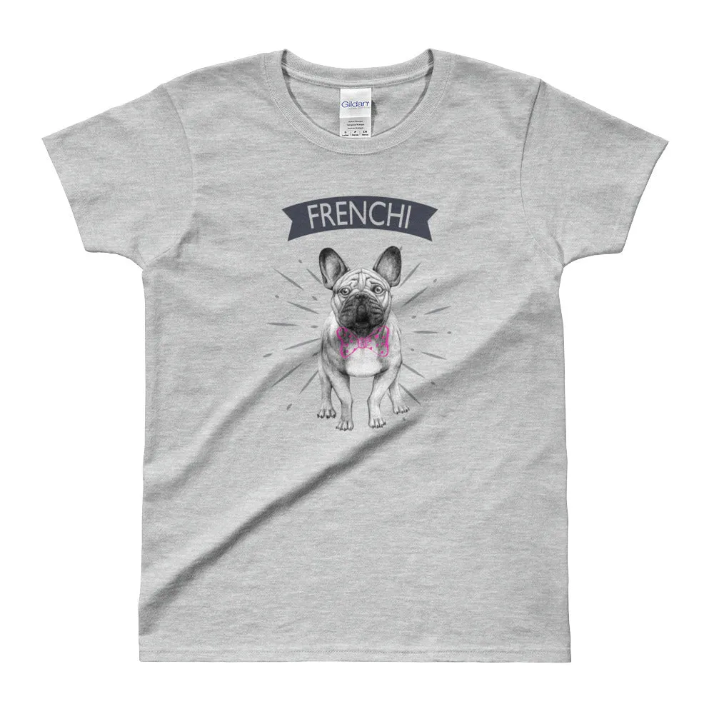 French Bulldog T Shirt Grey Dog Lover T Shirt Cute Bulldog T Shirt for Women