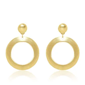 Frontal hoop earrings in gold
