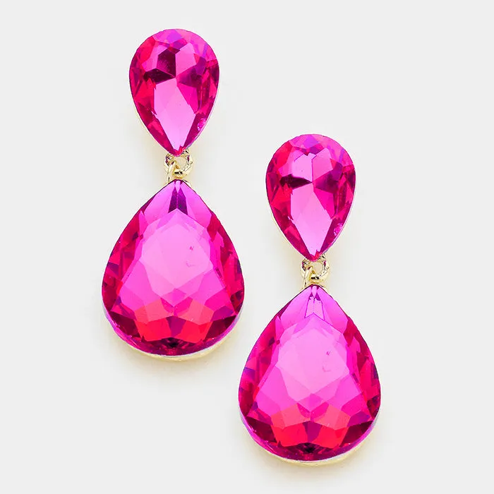 Fuchsia Teardrop Earrings | 518301
