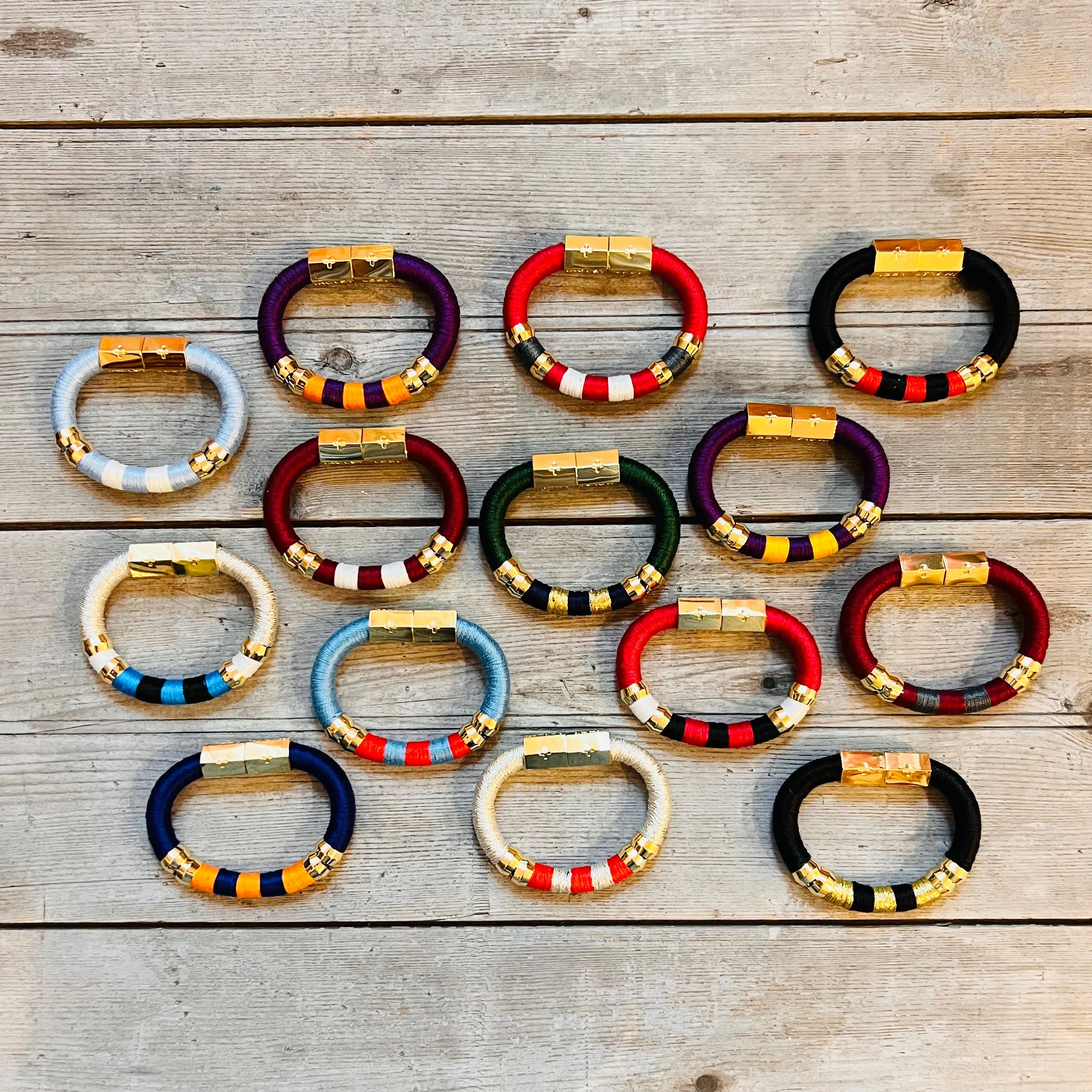 Gameday Bracelet Crimson, Red, Gray, and White